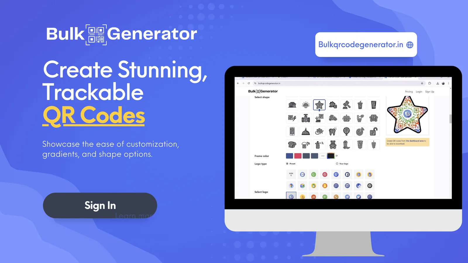 Bulk QR Code Generator